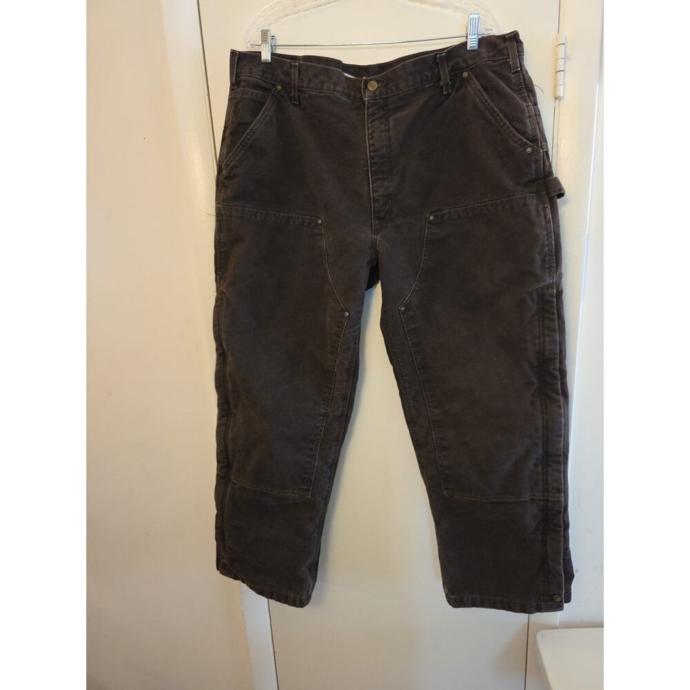 Carhartt Double Knee Insulated Duck Canvas Pants Men’s 42x30 Brown B194 DKB 2007